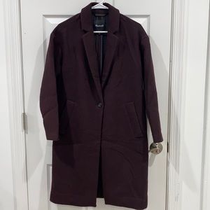 Madewell xxs burgundy coat